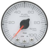 Autometer Spek-Pro Gauge Fuel Press 2 1/16in 100psi Stepper Motor W/Peak & Warn Wht/Blk thumbnail 5