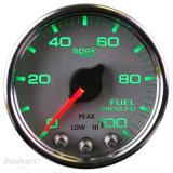 Autometer Spek-Pro Gauge Fuel Press 2 1/16in 100psi Stepper Motor W/Peak & Warn Slvr/Chrm thumbnail 1
