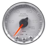 Autometer Spek-Pro Gauge Fuel Press 2 1/16in 100psi Stepper Motor W/Peak & Warn Slvr/Chrm thumbnail 7