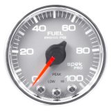 Autometer Spek-Pro Gauge Fuel Press 2 1/16in 100psi Stepper Motor W/Peak & Warn Slvr/Chrm thumbnail 8