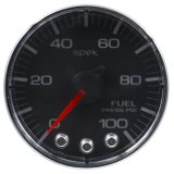 Autometer Spek-Pro Gauge Fuel Press 2 1/16in 100psi Stepper Motor W/Peak & Warn Blk/Chrm thumbnail 9