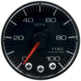 Autometer Spek-Pro Gauge Fuel Press 2 1/16in 100psi Stepper Motor W/Peak & Warn Blk/Blk thumbnail 5