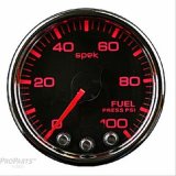 Autometer Spek-Pro Gauge Fuel Press 2 1/16in 100psi Stepper Motor W/Peak & Warn Blk/Smoke/Blk thumbnail 1