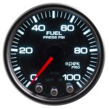 Autometer Spek-Pro Gauge Fuel Press 2 1/16in 100psi Stepper Motor W/Peak & Warn Blk/Smoke/Blk thumbnail 6
