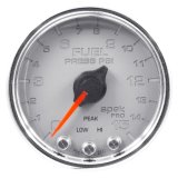 Autometer Spek-Pro Gauge Fuel Press 2 1/16in 15psi Stepper Motor W/Peak & Warn Slvr/Chrm thumbnail 5