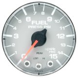 Autometer Spek-Pro Gauge Fuel Press 2 1/16in 15psi Stepper Motor W/Peak & Warn Slvr/Chrm thumbnail 2
