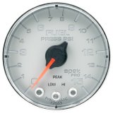 Autometer Spek-Pro Gauge Fuel Press 2 1/16in 15psi Stepper Motor W/Peak & Warn Slvr/Chrm thumbnail 5