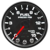 Autometer Spek-Pro Gauge Fuel Press 2 1/16in 15psi Stepper Motor W/Peak & Warn Blk/Blk thumbnail 4
