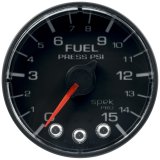 Autometer Spek-Pro Gauge Fuel Press 2 1/16in 15psi Stepper Motor W/Peak & Warn Blk/Blk thumbnail 6