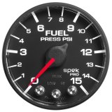 Autometer Spek-Pro Gauge Fuel Press 2 1/16in 15psi Stepper Motor W/Peak & Warn Blk/Blk thumbnail 6