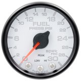 Autometer Spek-Pro Gauge Fuel Press 2 1/16in 30psi Stepper Motor W/Peak & Warn Wht/Blk thumbnail 2