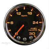Autometer Spek-Pro Gauge Fuel Press 2 1/16in 30psi Stepper Motor W/Peak & Warn Blk/Chrm thumbnail 1