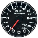 Autometer Spek-Pro Gauge Fuel Press 2 1/16in 30psi Stepper Motor W/Peak & Warn Blk/Chrm thumbnail 2