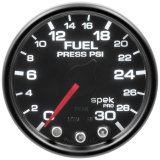 Autometer Spek-Pro Gauge Fuel Press 2 1/16in 30psi Stepper Motor W/Peak & Warn Blk/Smoke/Blk thumbnail 2
