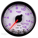 Autometer Spek-Pro Gauge Nitrous Press 2 1/16in 1600psi Stepper Motor W/Peak & Warn Wht/Blk thumbnail 1