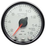 Autometer Spek-Pro Gauge Nitrous Press 2 1/16in 1600psi Stepper Motor W/Peak & Warn Wht/Blk thumbnail 2