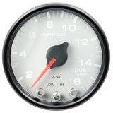 Autometer Spek-Pro Gauge Nitrous Press 2 1/16in 1600psi Stepper Motor W/Peak & Warn Wht/Blk thumbnail 4