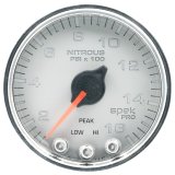 Autometer Spek-Pro Gauge Nitrous Press 2 1/16in 1600psi Stepper Motor W/Peak & Warn Slvr/Chrm thumbnail 2