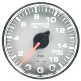 Autometer Spek-Pro Gauge Nitrous Press 2 1/16in 1600psi Stepper Motor W/Peak & Warn Slvr/Chrm thumbnail 3