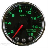 Autometer Spek-Pro Gauge Nitrous Press 2 1/16in 1600psi Stepper Motor W/Peak & Warn Blk/Chrm thumbnail 1
