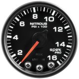 Autometer Spek-Pro Gauge Nitrous Press 2 1/16in 1600psi Stepper Motor W/Peak & Warn Blk/Blk thumbnail 2