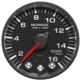 Autometer Spek-Pro Gauge Nitrous Press 2 1/16in 1600psi Stepper Motor W/Peak & Warn Blk/Blk thumbnail 2