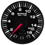 Autometer Spek-Pro Gauge Nitrous Press 2 1/16in 1600psi Stepper Motor W/Peak & Warn Blk/Blk thumbnail 3