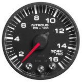 Autometer Spek-Pro Gauge Nitrous Press 2 1/16in 1600psi Stepper Motor W/Peak & Warn Blk/Blk thumbnail 7
