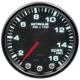 Autometer Spek-Pro Gauge Nitrous Press 2 1/16in 1600psi Stepper Motor W/Peak & Warn Blk/Smoke/Blk thumbnail 3