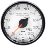 Autometer Spek-Pro Gauge Rail Press 2 1/16in 30Kpsi Stepper Motor W/Peak & Warn Wht/Blk thumbnail 2