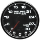 Autometer Spek-Pro Gauge Rail Press 2 1/16in 30Kpsi Stepper Motor W/Peak & Warn Blk/Smoke/Blk thumbnail 3