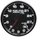 Autometer Spek-Pro Gauge Rail Press 2 1/16in 30Kpsi Stepper Motor W/Peak & Warn Blk/Smoke/Blk thumbnail 4