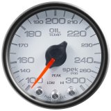 Autometer Spek-Pro Gauge Oil Temp 2 1/16in 300f Stepper Motor W/Peak & Warn Wht/Blk thumbnail 2