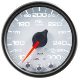Autometer Spek-Pro Gauge Oil Temp 2 1/16in 300f Stepper Motor W/Peak & Warn Wht/Blk thumbnail 4