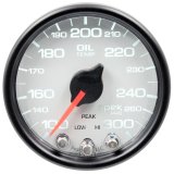 Autometer Spek-Pro Gauge Oil Temp 2 1/16in 300f Stepper Motor W/Peak & Warn Wht/Blk thumbnail 6