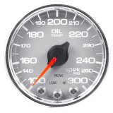 Autometer Spek-Pro Gauge Oil Temp 2 1/16in 300f Stepper Motor W/Peak & Warn Slvr/Chrm thumbnail 6