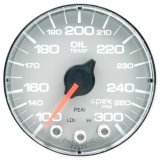 Autometer Spek-Pro Gauge Oil Temp 2 1/16in 300f Stepper Motor W/Peak & Warn Slvr/Chrm thumbnail 4