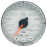 Autometer Spek-Pro Gauge Oil Temp 2 1/16in 300f Stepper Motor W/Peak & Warn Slvr/Chrm thumbnail 5