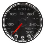 Autometer Spek-Pro Gauge Oil Temp 2 1/16in 300f Stepper Motor W/Peak & Warn Blk/Chrm thumbnail 4
