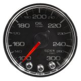 Autometer Spek-Pro Gauge Oil Temp 2 1/16in 300f Stepper Motor W/Peak & Warn Blk/Chrm thumbnail 5