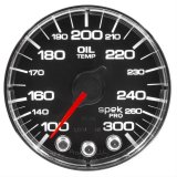 Autometer Spek-Pro Gauge Oil Temp 2 1/16in 300f Stepper Motor W/Peak & Warn Blk/Chrm thumbnail 1