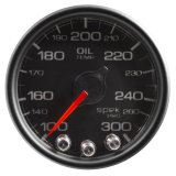 Autometer Spek-Pro Gauge Oil Temp 2 1/16in 300f Stepper Motor W/Peak & Warn Blk/Blk thumbnail 2