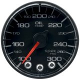 Autometer Spek-Pro Gauge Oil Temp 2 1/16in 300f Stepper Motor W/Peak & Warn Blk/Blk thumbnail 4