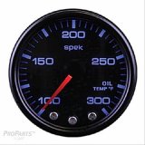 Autometer Spek-Pro Gauge Oil Temp 2 1/16in 300f Stepper Motor W/Peak & Warn Blk/Smoke/Blk thumbnail 1