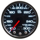 Autometer Spek-Pro Gauge Oil Temp 2 1/16in 300f Stepper Motor W/Peak & Warn Blk/Smoke/Blk thumbnail 5