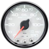 Autometer Spek-Pro Gauge Oil Press 2 1/16in 120psi Stepper Motor W/Peak & Warn Wht/Blk thumbnail 5