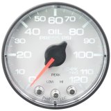 Autometer Spek-Pro Gauge Oil Press 2 1/16in 120psi Stepper Motor W/Peak & Warn Wht/Blk thumbnail 2