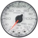 Autometer Spek-Pro Gauge Oil Press 2 1/16in 120psi Stepper Motor W/Peak & Warn Wht/Blk thumbnail 4