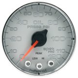Autometer Spek-Pro Gauge Oil Press 2 1/16in 120psi Stepper Motor W/Peak & Warn Slvr/Chrm thumbnail 4