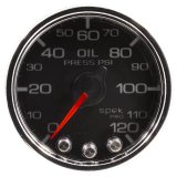 Autometer Spek-Pro Gauge Oil Press 2 1/16in 120psi Stepper Motor W/Peak & Warn Blk/Chrm thumbnail 3
